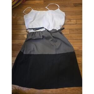 studio Y Women's Colorblock Casual Dress with Belt, Size M